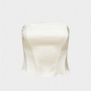 Wilfred white boned corset Strapless Top